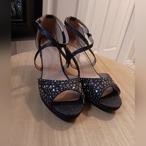 Delicacy Black Glitter Heels
